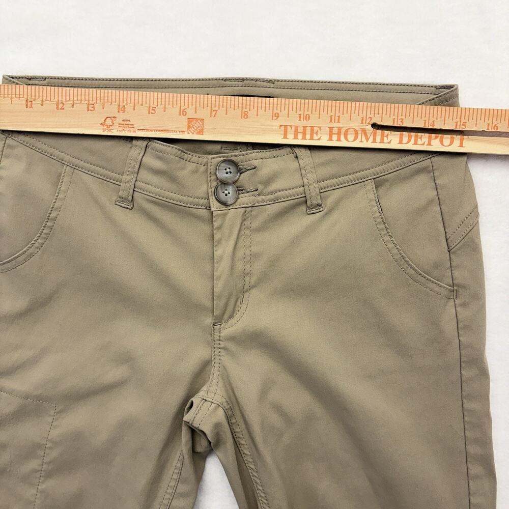 Prana Halle Pants Low Rise Bootcut Nylon Tan Convertible Hiking Pants 4 TALL - Picture 11 of 13